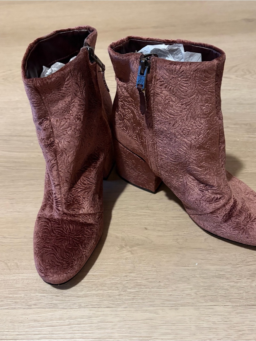 Sam Edelman Textured Rose Ankle Booties